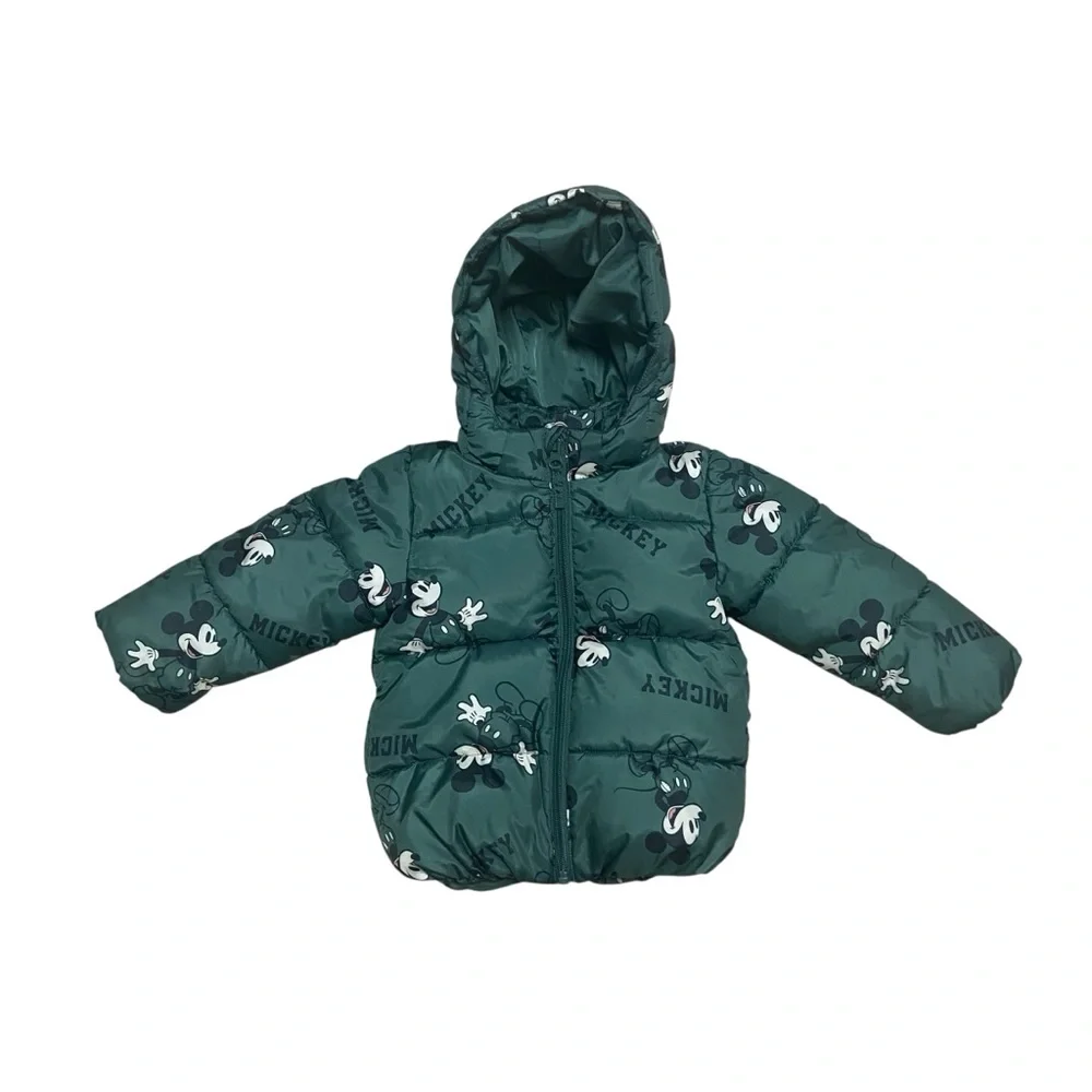 Mickey Mouse Pattern Puffer Jacket H&M  Size 2T